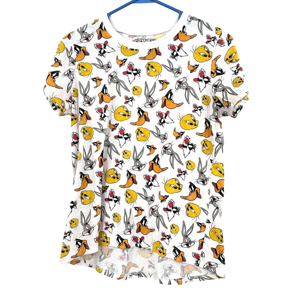 Looney Tunes size small short sleeve graphic all over print t-shirt cartoons - Picture 1 of 3